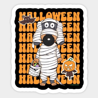 Cute Funny Halloween Doxie Dachshund Mummy Sticker